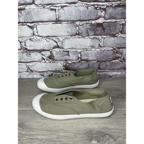 Potoma Green Canvas Fabric Slip On Casual Sneakers Shoes Women’s Sz 39EU/8.5M US - Picture 9 of 16